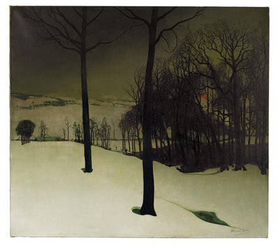 Skog på vintern av Valerius de Saedeleer