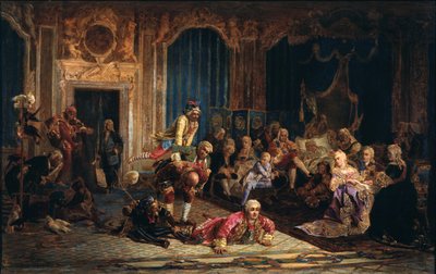 Gycklare vid kejsarinnan Anna Ioannovnas hov, 1872 av Valery Ivanovich Jacobi
