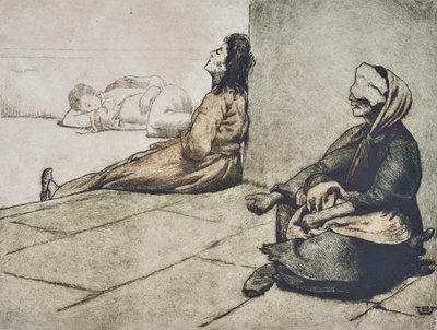 Napolitanska tiggare (teckning) av Valère Bernard