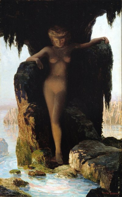 Källan (olja på duk) av Valère Bernard