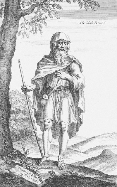 En brittisk druid från Stonehenge av William Stukeley, 1723 av Van Der Gucht
