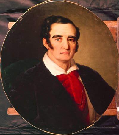 Porträtt av målaren Giuseppe Angiolo Artari 1792-1863, 1830-talet av Vasili Andreevich Tropinin