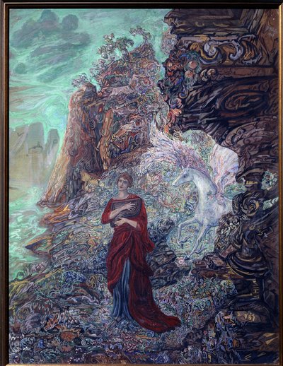 Sappho och Pegasus av Vasili Dmitrievich Millioti
