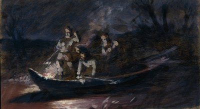 Nattspjutsfiske, 1870-tal av Vasili Grigorevich Perov
