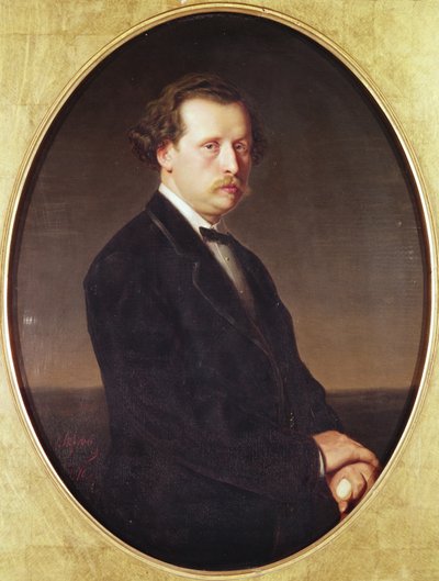 Porträtt av N.G. Rubinstein av Vasili Grigorevich Perov