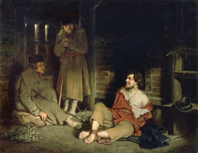 En Arrant Knave arresterad person, 1873 av Vasili Grigorevich Perov