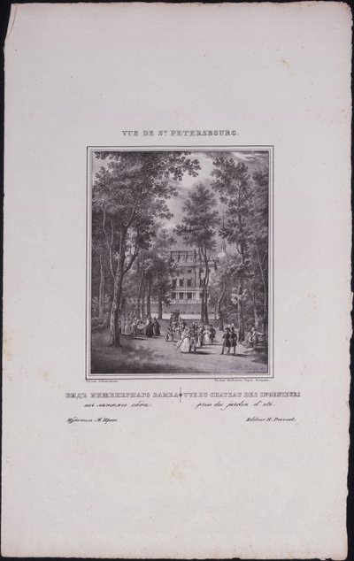 Utsikt över Sankt Petersburg. Saint Michaels Castle, 1833 av Vasili Semenovich Sadovnikov