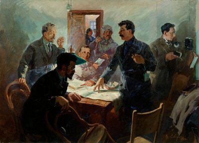 "Oktoberrevolutionens stab", 1934. av Vasili Svarog