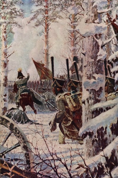 Bajonettanfall - Hurra-Hurra (färglitografi) av Vasili Vasilievich Vereshchagin