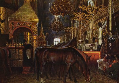 I katedralen i Ouspegnia (färglitografi) av Vasili Vasilievich Vereshchagin