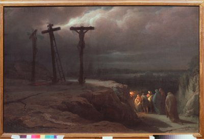 Natt på Golgata - Målning av Vasili Petrovich Vereshchagin (Vassili Vereshchagin) (1835-1909), olja på duk av Vasili Vasilievich Vereshchagin