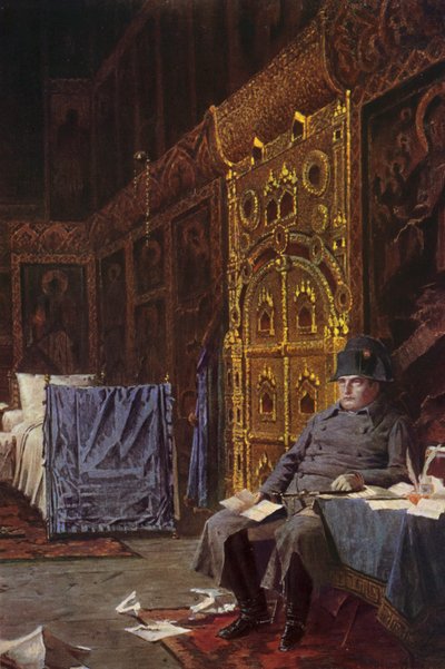 På väg - Dåliga nyheter från Frankrike (färglitografi) av Vasili Vasilievich Vereshchagin
