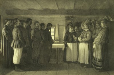 Doukhoborerna ber, 1865 av Vasili Vasilievich Vereshchagin