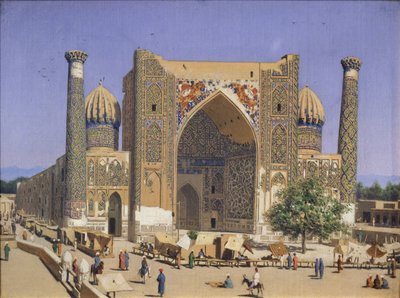 Sherdar Madrasah vid Registan Square i Samarkand, 1869-1870 av Vasili Vasilievich Vereshchagin