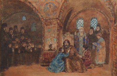 Scenografi för operan Boris Godunov av M. Musorgsky av Vasilij Dmitrievich Polenov