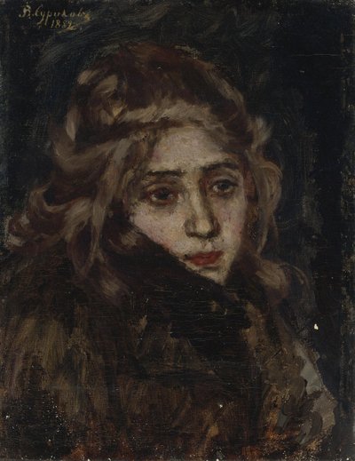 Prinsessan Maria Alexandrovna Menshikova. Studio för Menshikov i Berezov, 1882 av Vasilij Ivanovic Surikov
