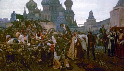 Morgonen för avrättningen av Streltsy 1698, 1881 av Vasilij Ivanovic Surikov