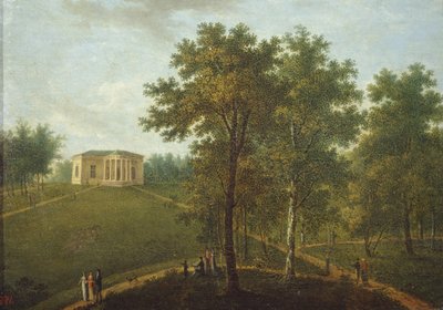 Sanningens tempel. Utsikt i parken Kurakin Estate Nadezhdino, slutet av 1790-talet av Vasily Petrovich Prichetnikov