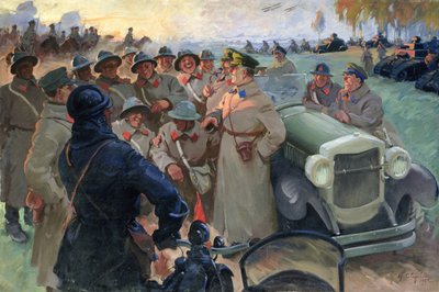 Kliment Voroshilov (1881-1969) han Manövrar av Vasily Semyonovich Svarog
