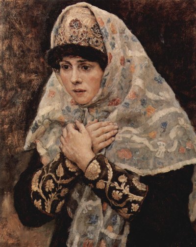 Boyar flicka med korsade armar av Vasily Surikov