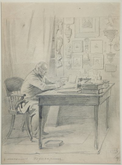 Porträt des Autors Faddei Bulgarin 1789-1859, 1840er Jahre von Georg Wilhelm Timm