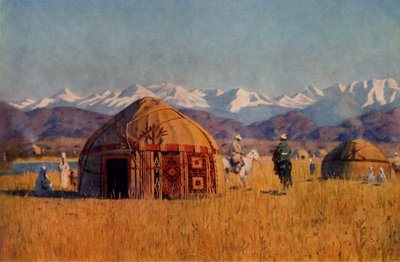Kirghiz yourta vid floden Chu, 1869-1870, 1965. av Vasily Vereshchagin