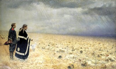 De besegrade, Requiem, c1877-c1878 av Vasily Vereshchagin