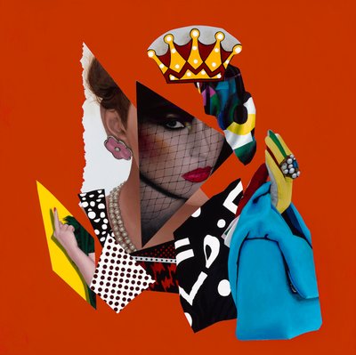A bit of a Drama Queen, 2019 (Akryl på trä) av Vaskeen Vaskeen