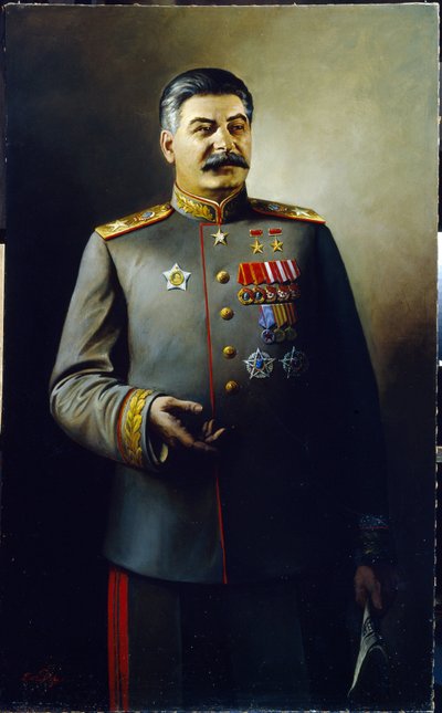 J.Staline i uniform för Sovjetunionens generalissimus av Vassily Nikolayevich Yakovlev