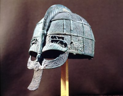 Hjälm, från Vendelskatten, Uppland, ca 600 e.Kr. (metall) av Vendel Period