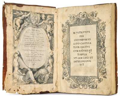 Tio böcker om arkitektur av Marcus Vitruvius Pollio, redigerad av Fra Giovanni Giocondo, 1511 av Venetian School