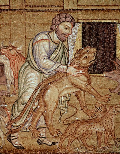 Noas liv, arken (mosaikdetalj av Veneto Byzantine School