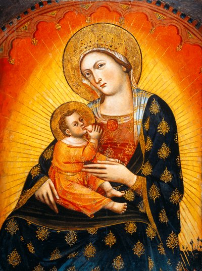 Panel med Madonna och barn av Veneziano Caterino