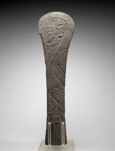 Palma med en vattenfågel, 300-1200 AD (basalt) av Veracruz Veracruz