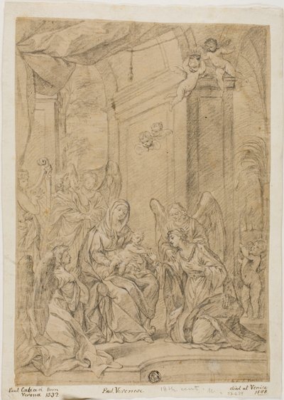 St. Catherines mystiska äktenskap av Veronese (Paolo Caliari)
