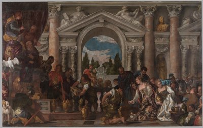 Drottningen av Saba erbjuder gåvor till Salomo, 1582-83 av Veronese