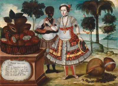 Adlig kvinna med sin svarta slav, ca 1783 (olja på duk) av Vicente Alban