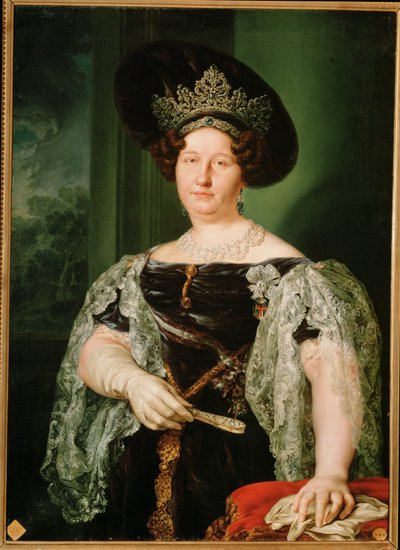Maria Christina de Bourbon, Fernando VII:s fjärde hustru (målning på duk) av Vicente Lopez y Portana