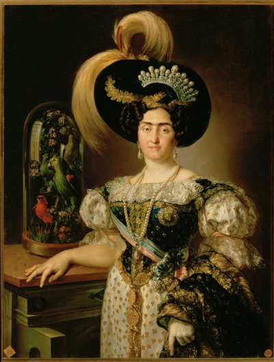 Marie-Francoise Braganza y Bourbon, hustru till kung Carlos V (målning på duk) av Vicente Lopez y Portana