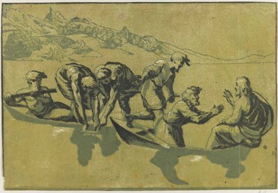 The Miraculous Draft of Fishes After Raphael, c.1540. av Vicentino