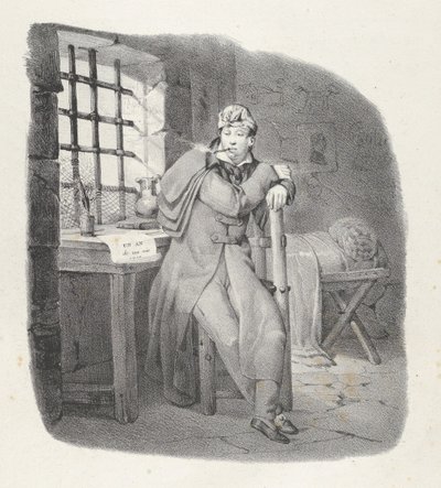 Kille. XIII: St. Pelagia! härlig vistelse! Sainte-Pélagie fängelse, en charmig vistelse!, 1824.. av Victor Adam