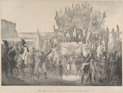 Militärfest i Boulogne med Napoleon som delar ut Hederslegionens stjärnor av Victor Adam