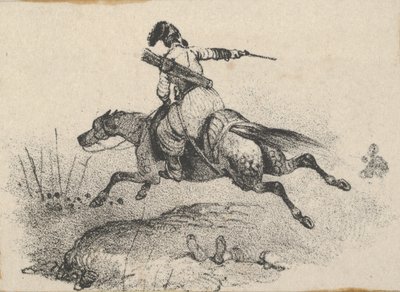 Soldat på galopphäst, mitten av 1800-talet. av Victor Adam