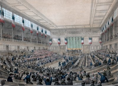 "Nationalförsamlingen är i varaktighet!", Paris, 15 maj 1848. av Victor Adam