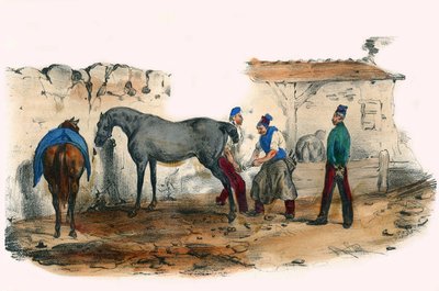 Frestaren. I "Album Grotesque, Choices of Outstanding Types", illustrationer av Victor Adam, Paris, cirka 1850. av Victor Adam