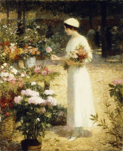 På blomstermarknaden, av Victor Gabriel Gilbert