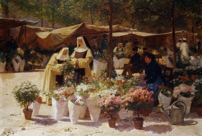 Blomstermarknaden, av Victor Gabriel Gilbert
