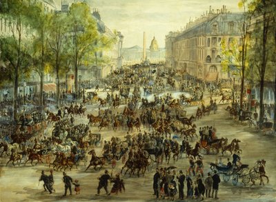 En upptagen boulevard, 1877 av Victor Geruzez