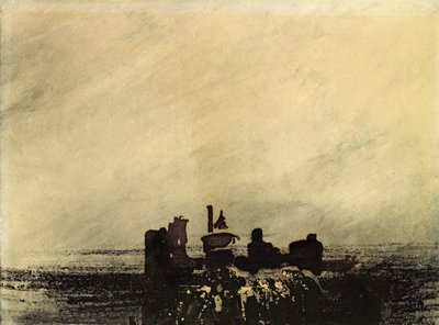 Feodala ruiner (bläcktvätt på papper) av Victor Hugo