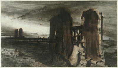 Ruiner i ett landskap, 1870 av Victor Hugo